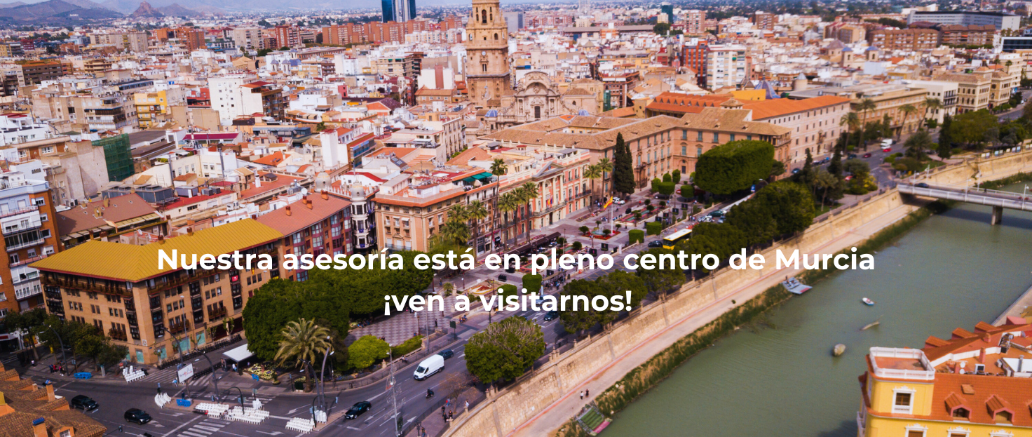 Vistas aéreas del centro de Murcia Oficinas modernas de asesoría fiscal en Murcia. Sanchez Gambin Asesores. Asesor fiscal.
