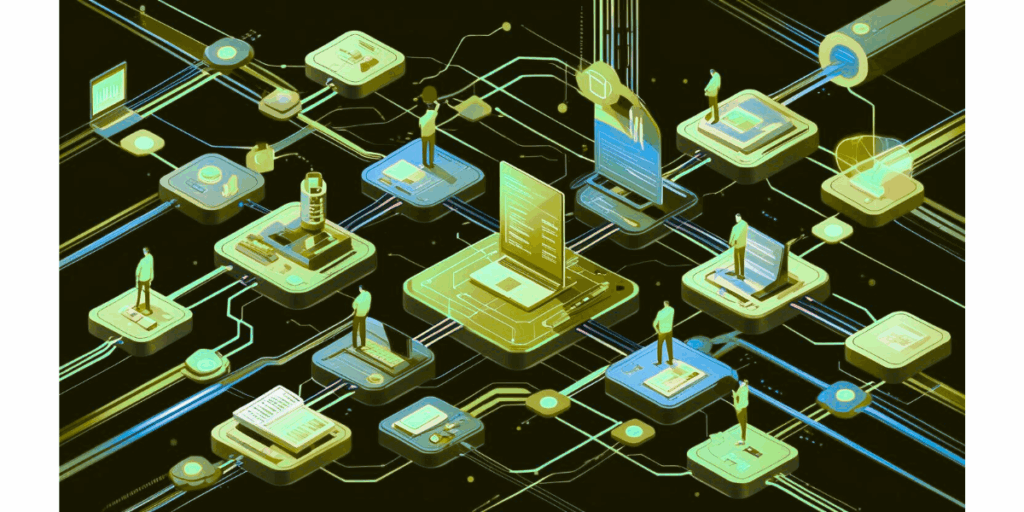 Transformación digital en empresa con herramientas tecnológicas.